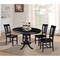 International Concepts Round 36 in Round Extension Dining Table with 4 San Remo Chairs, Black, 36 in W, 48 in L, 28.9 in H K46-36RXT-C10-4 - alternate 2